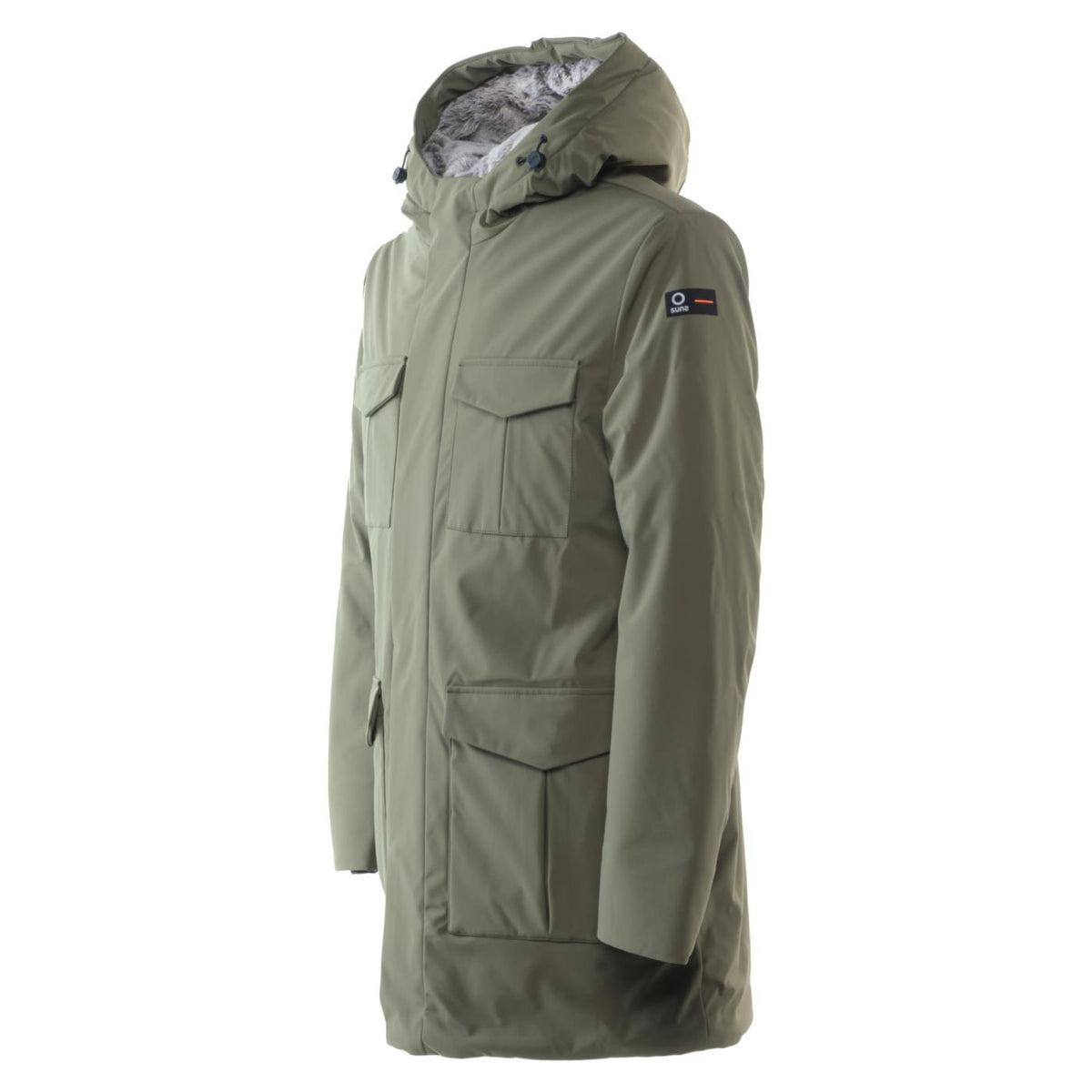 SUNS SANTIAGO FUR JACKET - Verde militare - vista 3