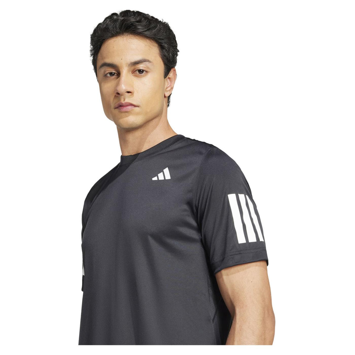ADIDAS CLUB 3STRIPES TEE BLACK - vista 3
