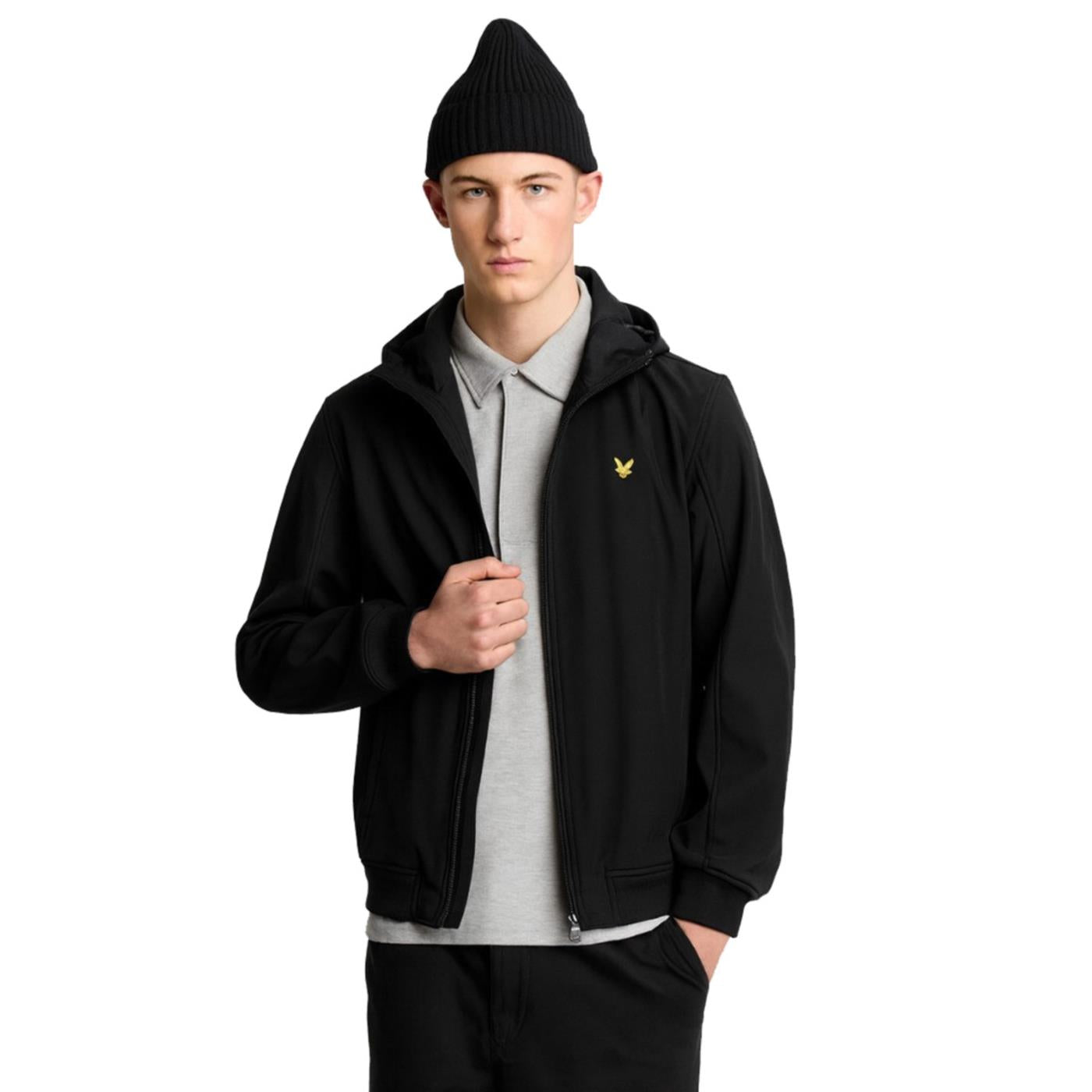 LYLE & SCOTT FLEECE BACK SOFTSHELL - Nero - immagine principale