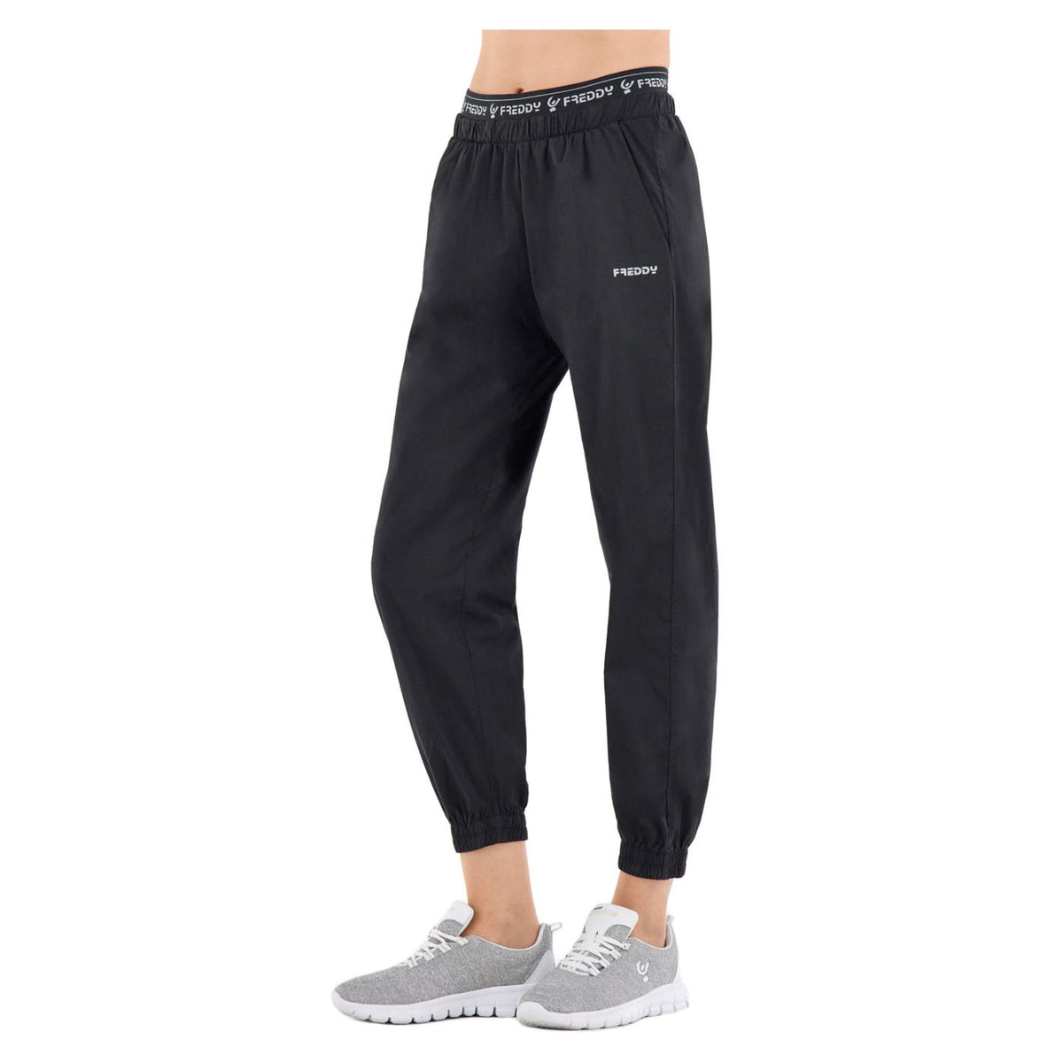 FREDDY SLOUNGE PANT POPELINE STR - Nero - vista 3