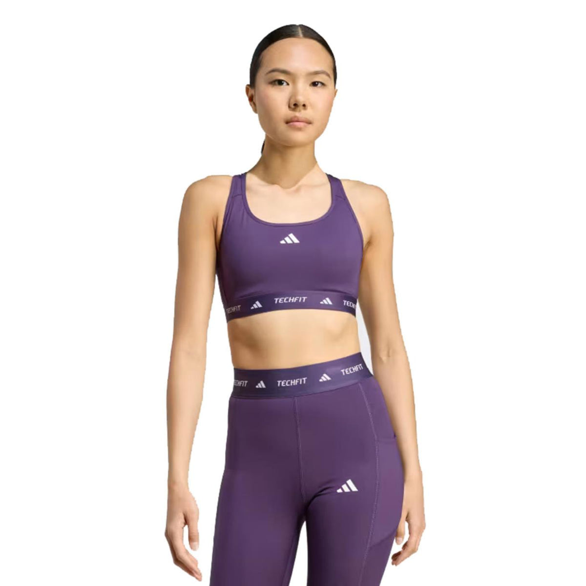 ADIDAS TECHFIT BRA - Viola - vista 3