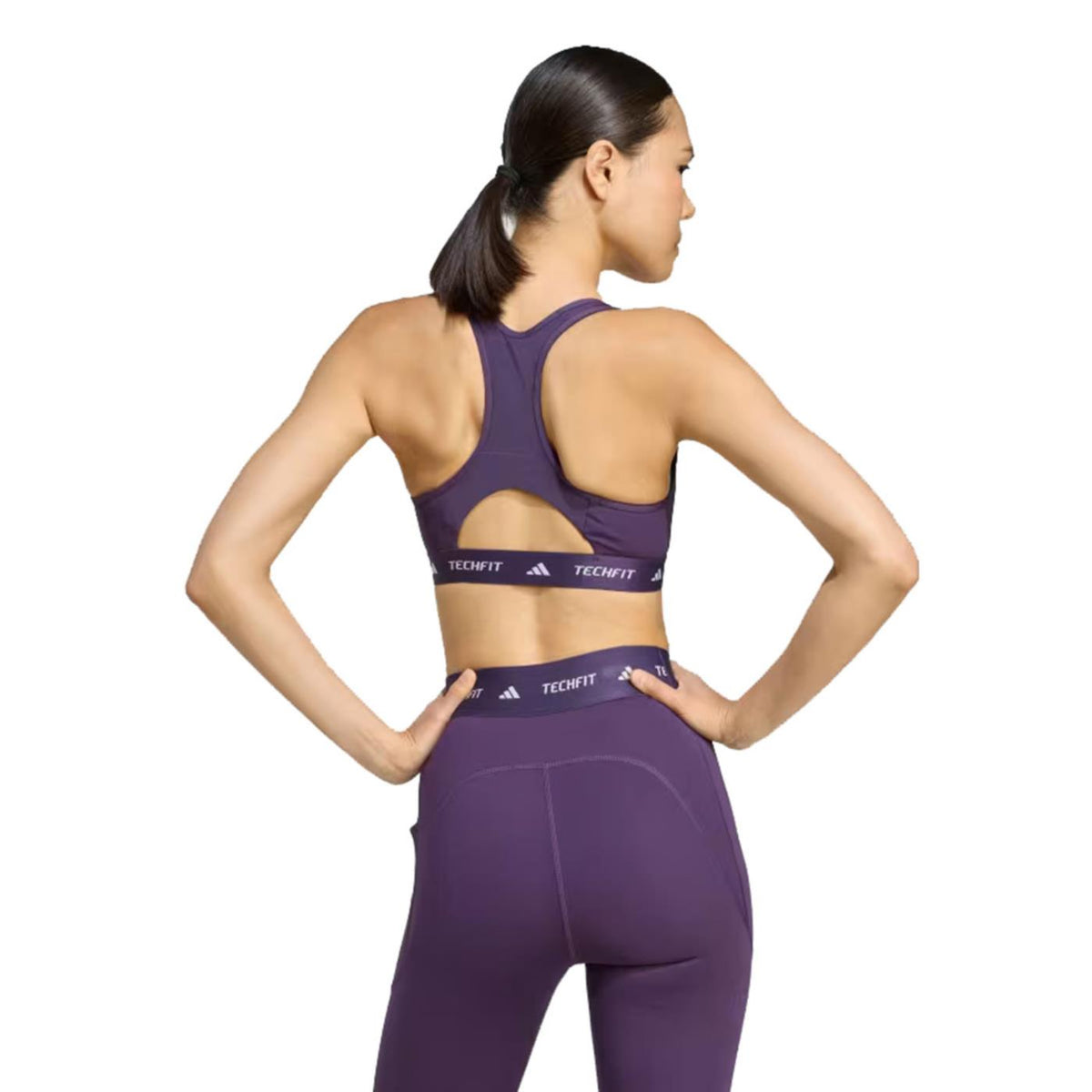 ADIDAS TECHFIT BRA - Viola - vista 4