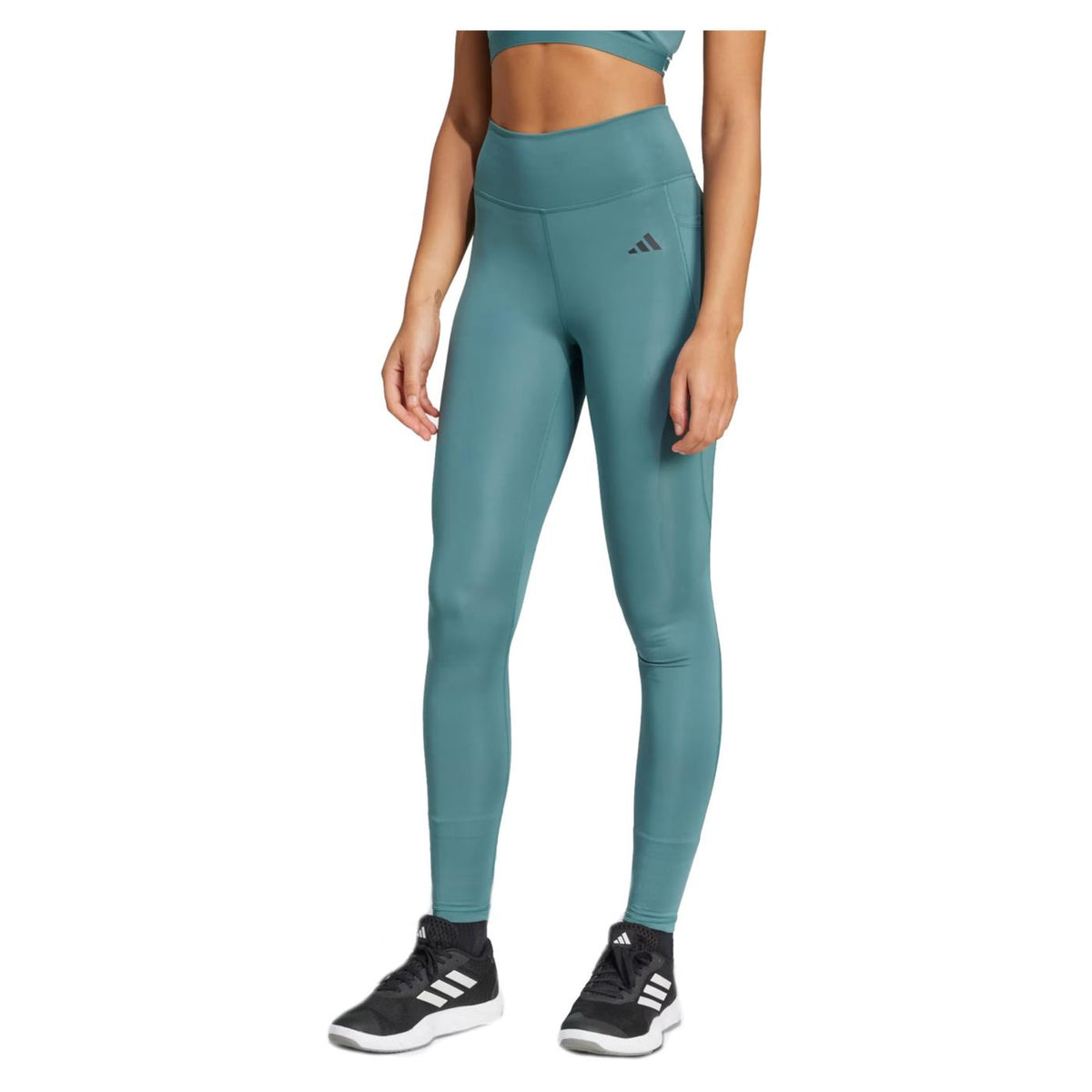 ADIDAS OPTIME ESS LEGGINGS - Turchese - vista 2