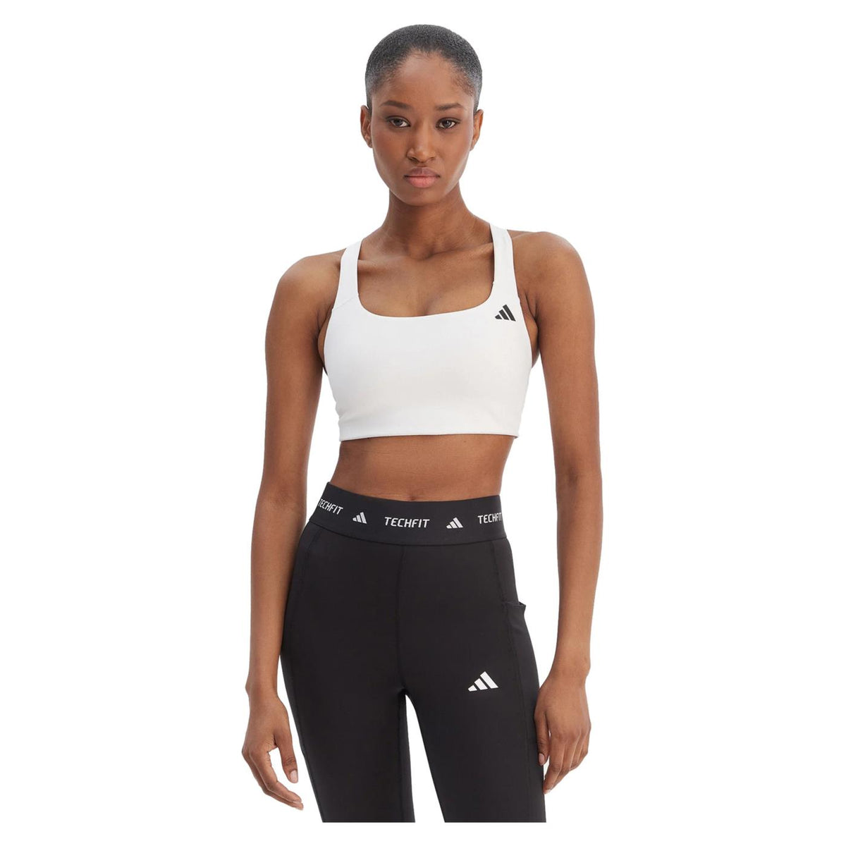 ADIDAS OPTIME MEDIUM SUPPORT BRA - Bianco - immagine principale