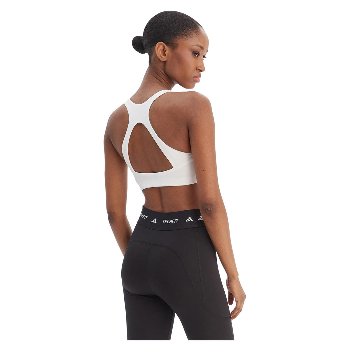 ADIDAS OPTIME MEDIUM SUPPORT BRA - Bianco - vista 2