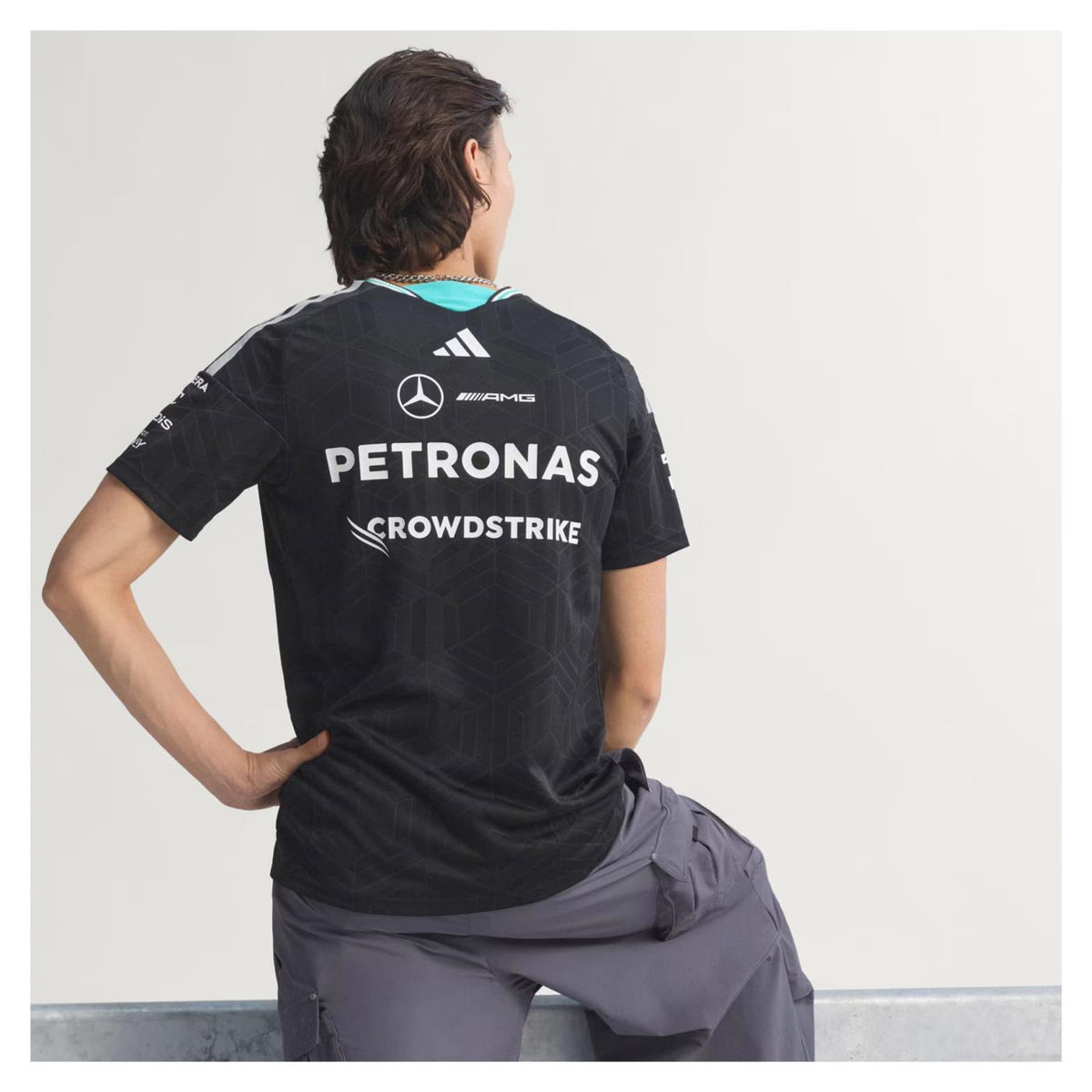 ADIDAS MERCEDES TEAM DRIVER TEE - Nero - vista 4