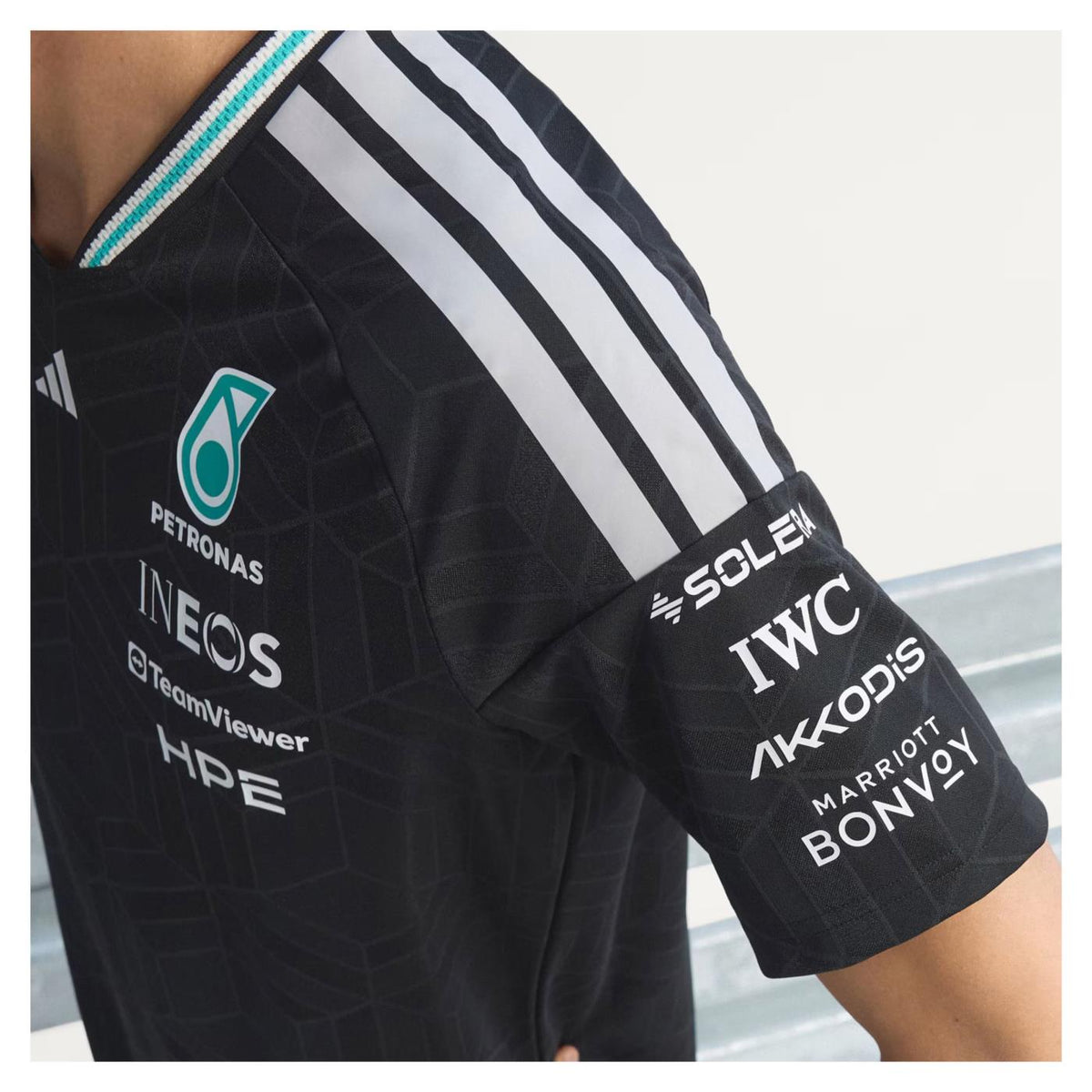 ADIDAS MERCEDES TEAM DRIVER TEE - Nero - vista 5