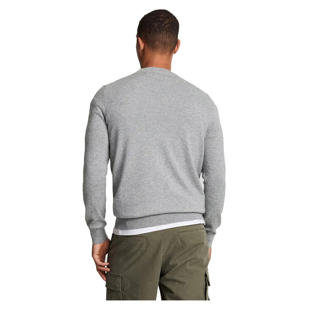 LYLE & SCOTT COTTON MERINO CREW JUMPER - Grigio chiaro - vista 2