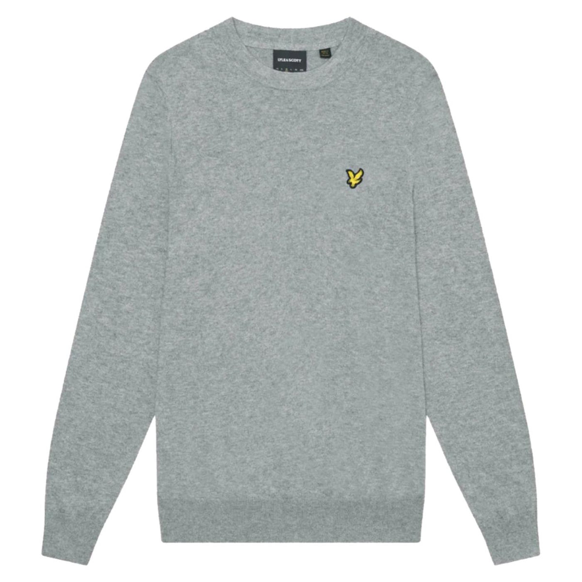 LYLE & SCOTT COTTON MERINO CREW JUMPER - Grigio chiaro - vista 3