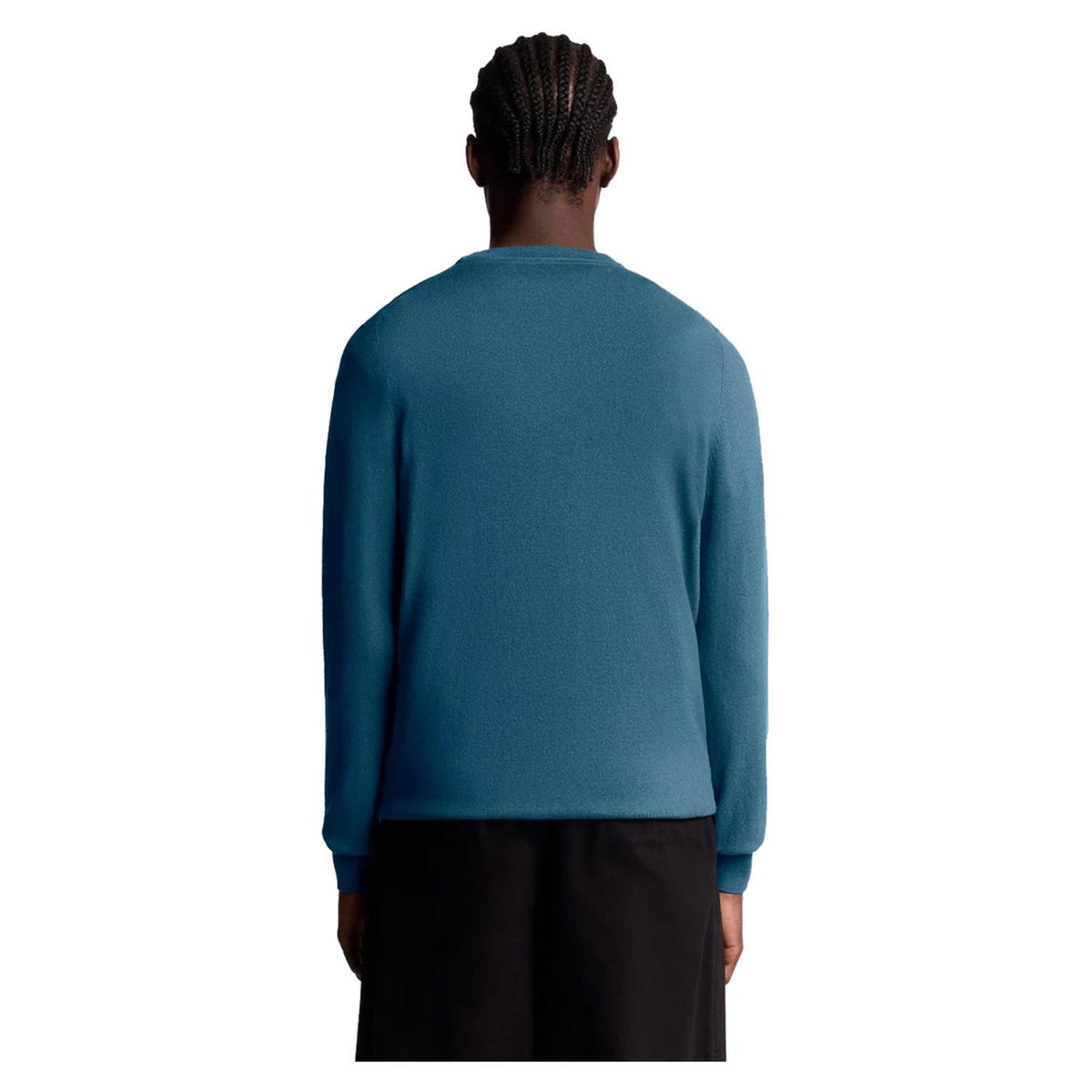 LYLE & SCOTT COTTON MERINO CREW JUMPER - Turchese - vista 2