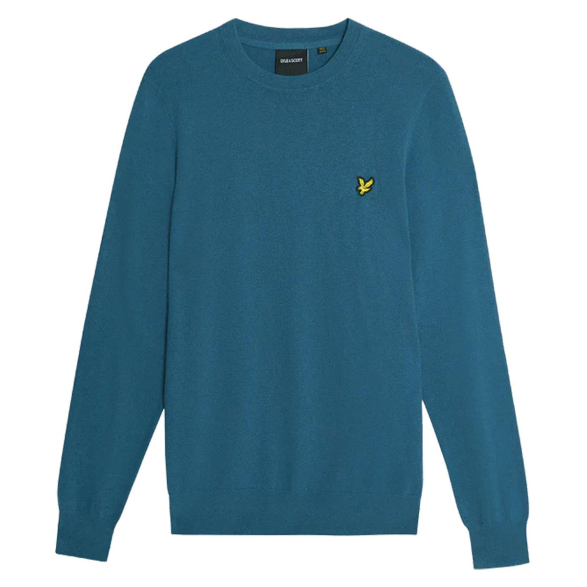 LYLE & SCOTT COTTON MERINO CREW JUMPER - Turchese - vista 3