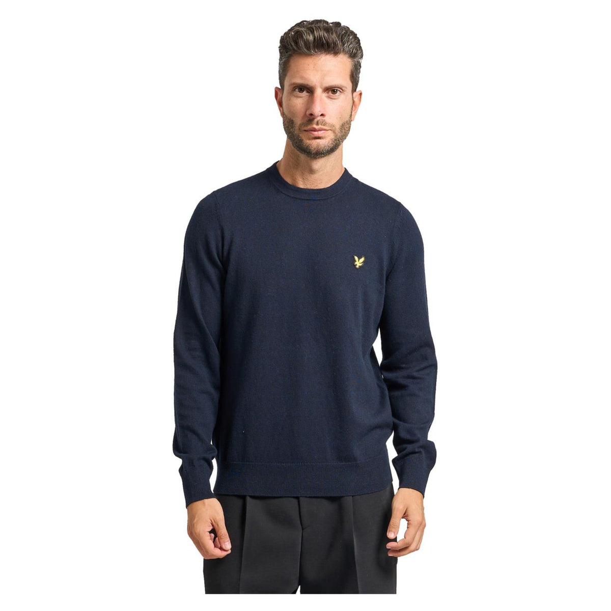 LYLE & SCOTT COTTON MERINO CREW JUMPER - Blu - immagine principale