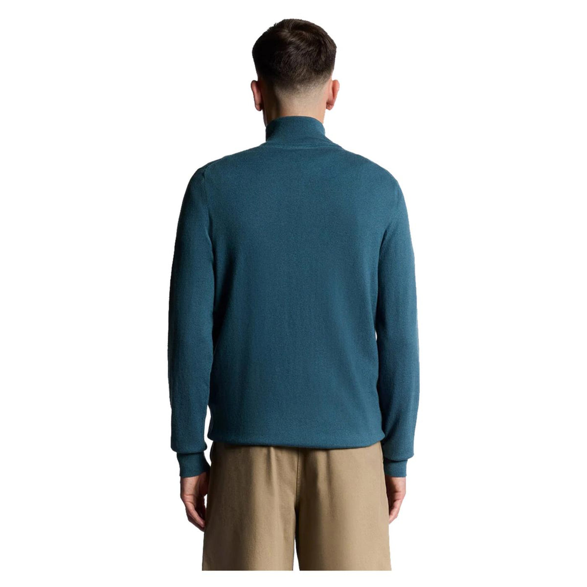 LYLE & SCOTT COTTON MERINO HALF ZIP - Azzurro - vista 2