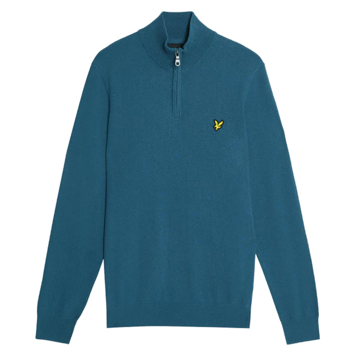LYLE & SCOTT COTTON MERINO HALF ZIP - Azzurro - vista 3