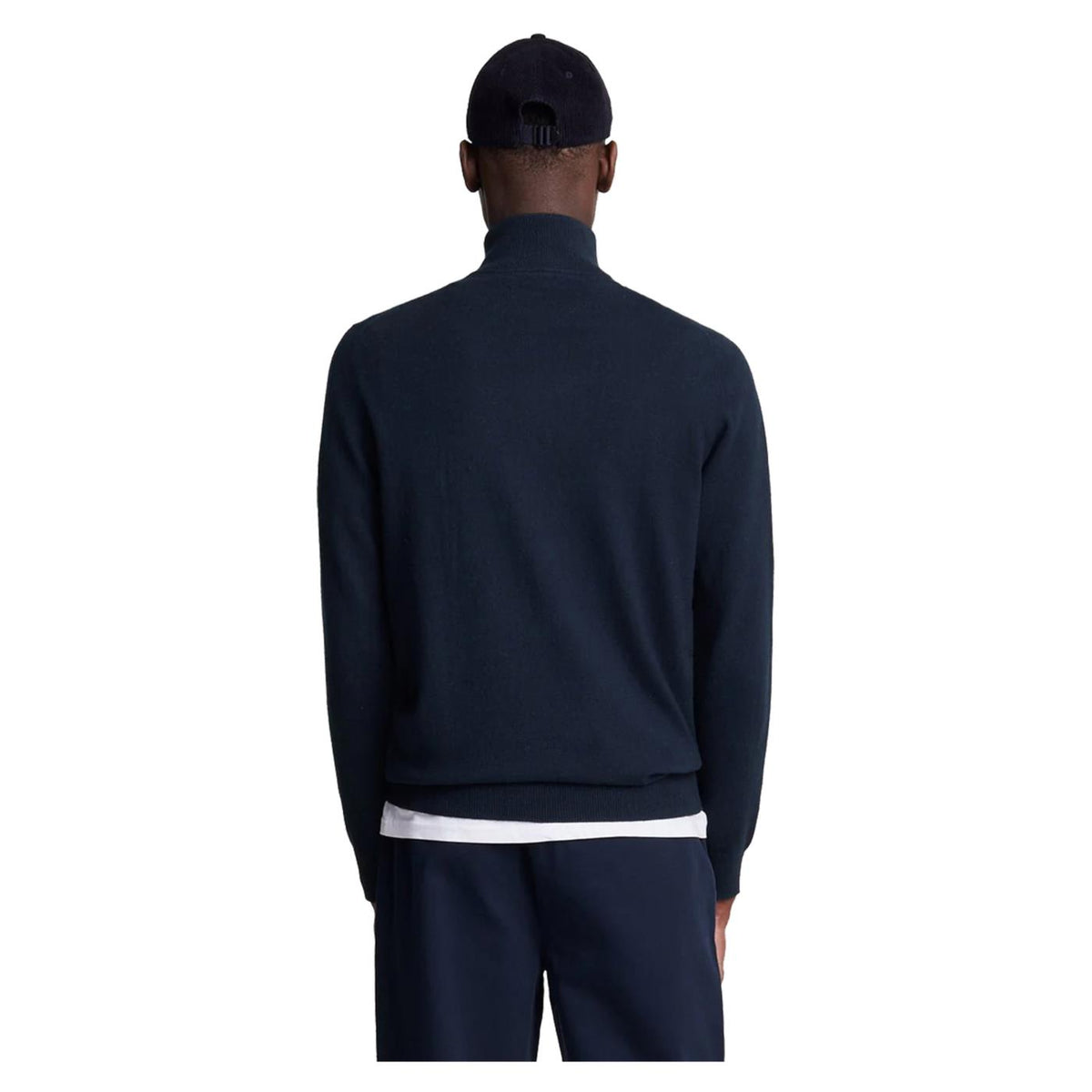 LYLE & SCOTT COTTON MERINO HALF ZIP - Blu - vista 2