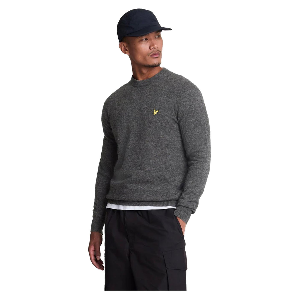 LYLE & SCOTT LAMBSWOOL CREW JUMPER - Grigio scuro - immagine principale