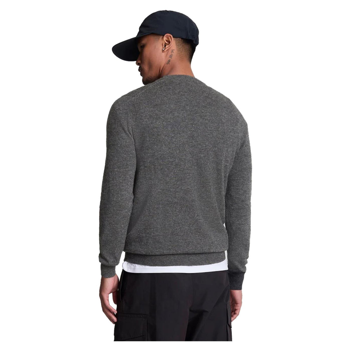 LYLE & SCOTT LAMBSWOOL CREW JUMPER - Grigio scuro - vista 2