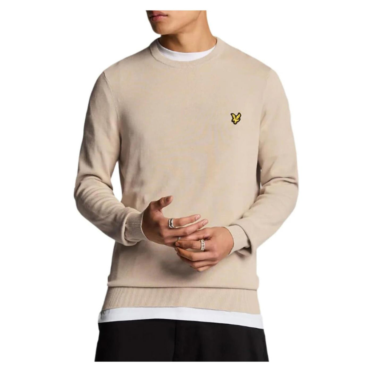 LYLE & SCOTT COTTON CREW NECK JUMPER - Beige - immagine principale