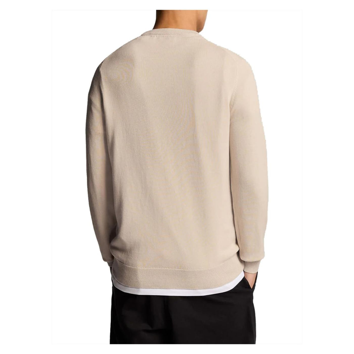 LYLE & SCOTT COTTON CREW NECK JUMPER - Beige - vista 2