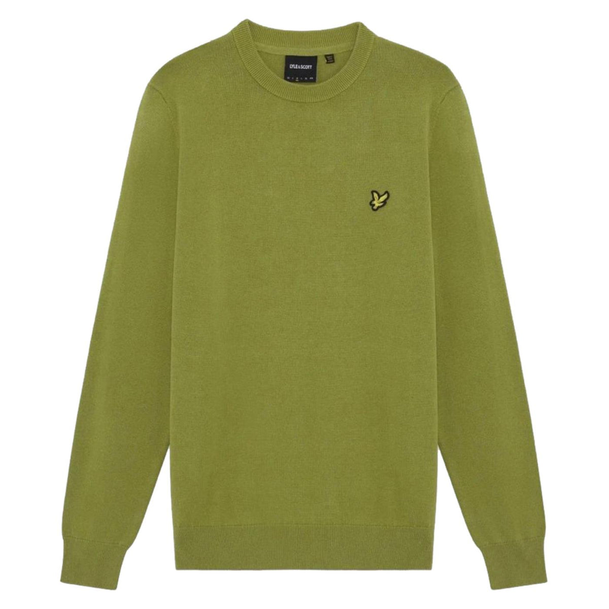 LYLE & SCOTT COTTON CREW NECK JUMPER - Lime - vista 4