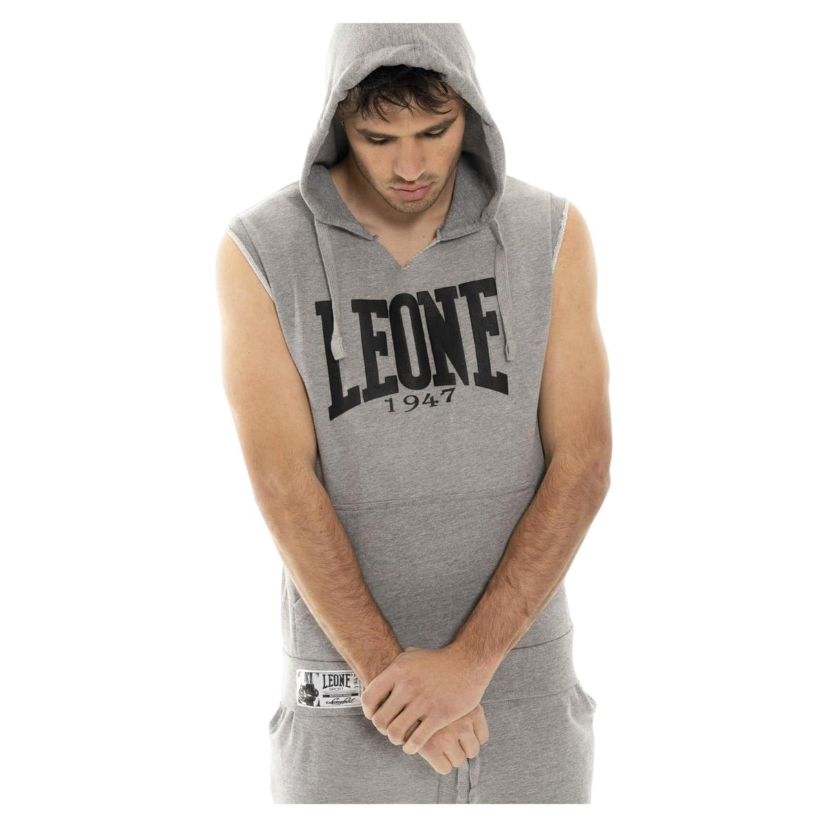 LEONE GILET HOODY FIGHT ACADEMY - Grigio chiaro - vista 3