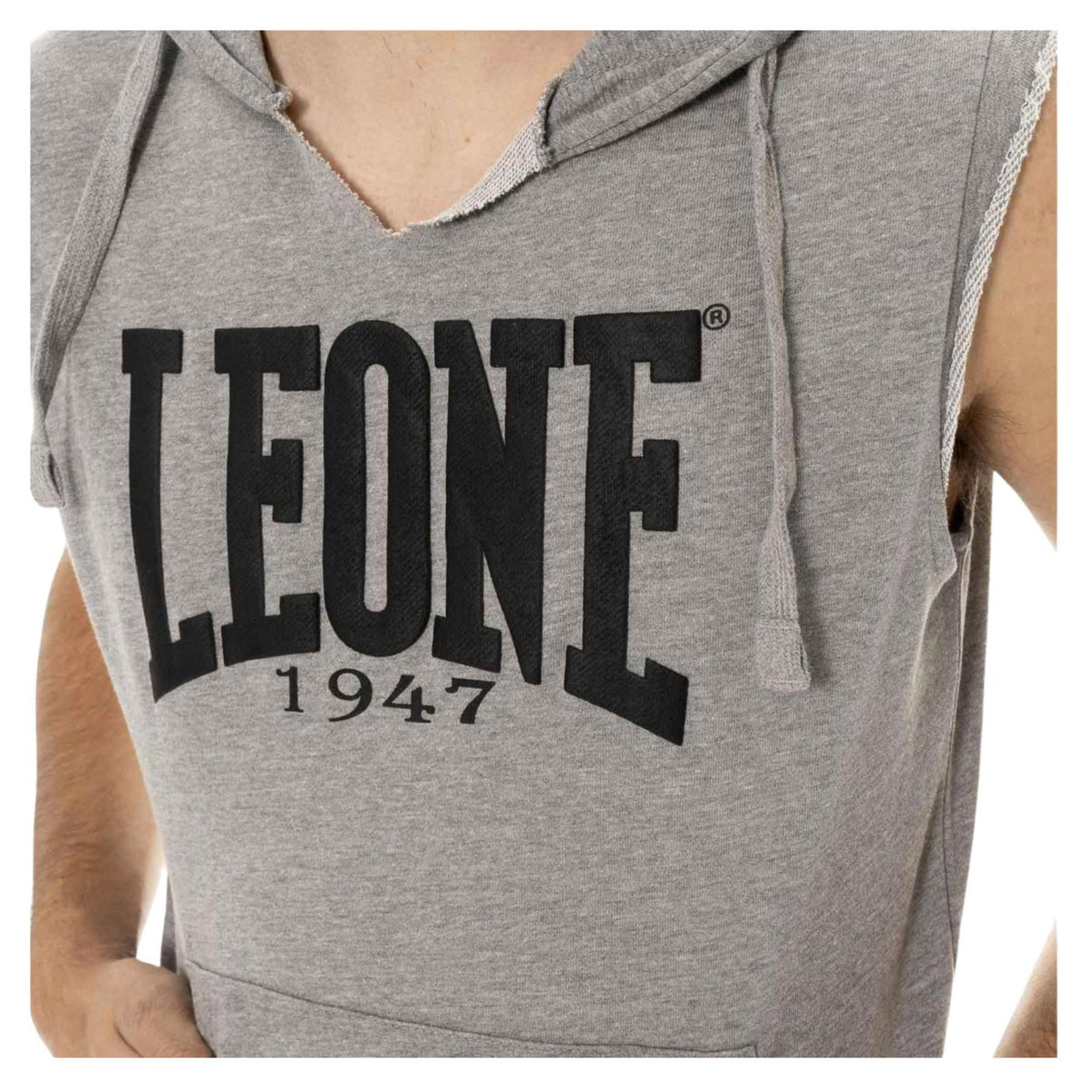 LEONE GILET HOODY FIGHT ACADEMY - Grigio chiaro - vista 4