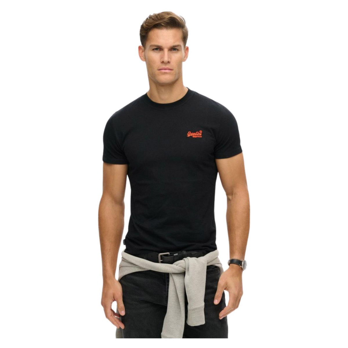 SUPERDRY ESSENTIAL LOGO EMB TEE - Nero - immagine principale