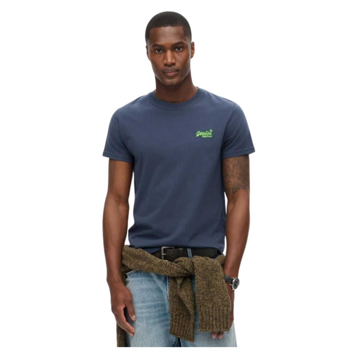 SUPERDRY ESSENTIAL LOGO EMB TEE - Blu - immagine principale