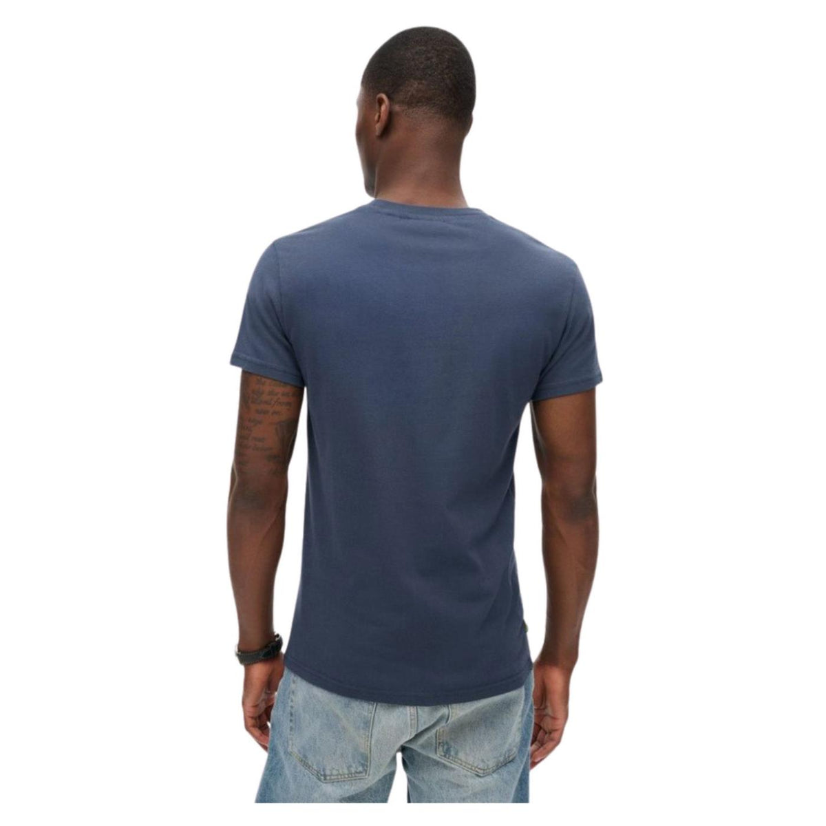 SUPERDRY ESSENTIAL LOGO EMB TEE - Blu - vista 2
