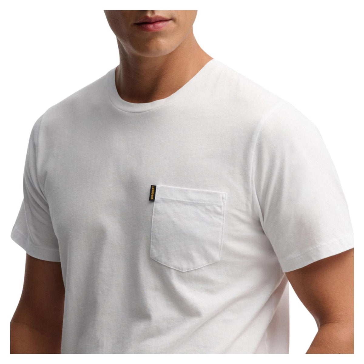 SUPERDRY CLASSIC ESS POCKET TEE - Bianco - vista 5