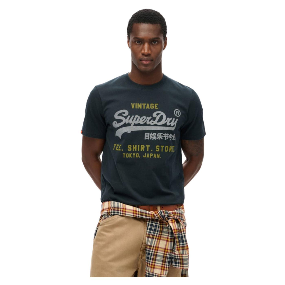 SUPERDRY VL HERITAGE RELAXED TEE - Blu - immagine principale