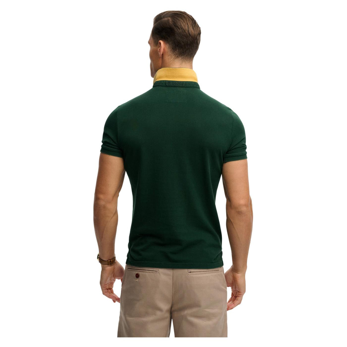 SUPERDRY PIQUE MONOGRAM POLO - Verde - vista 2