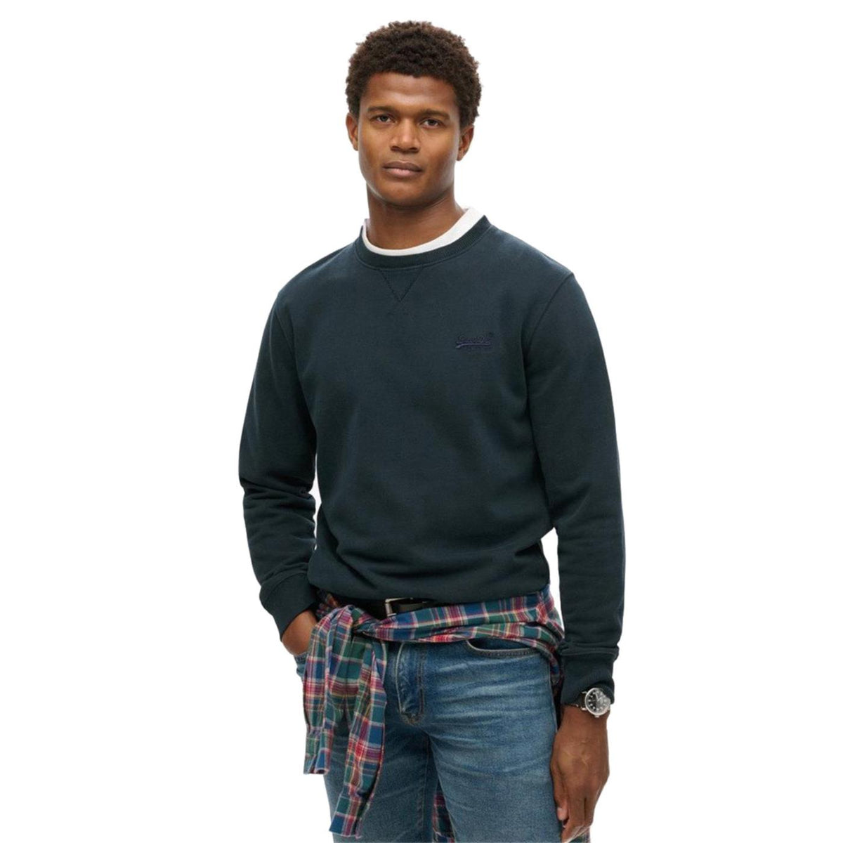 SUPERDRY ESSENTIAL LOGO CREW SWEAT - Blu - vista 2
