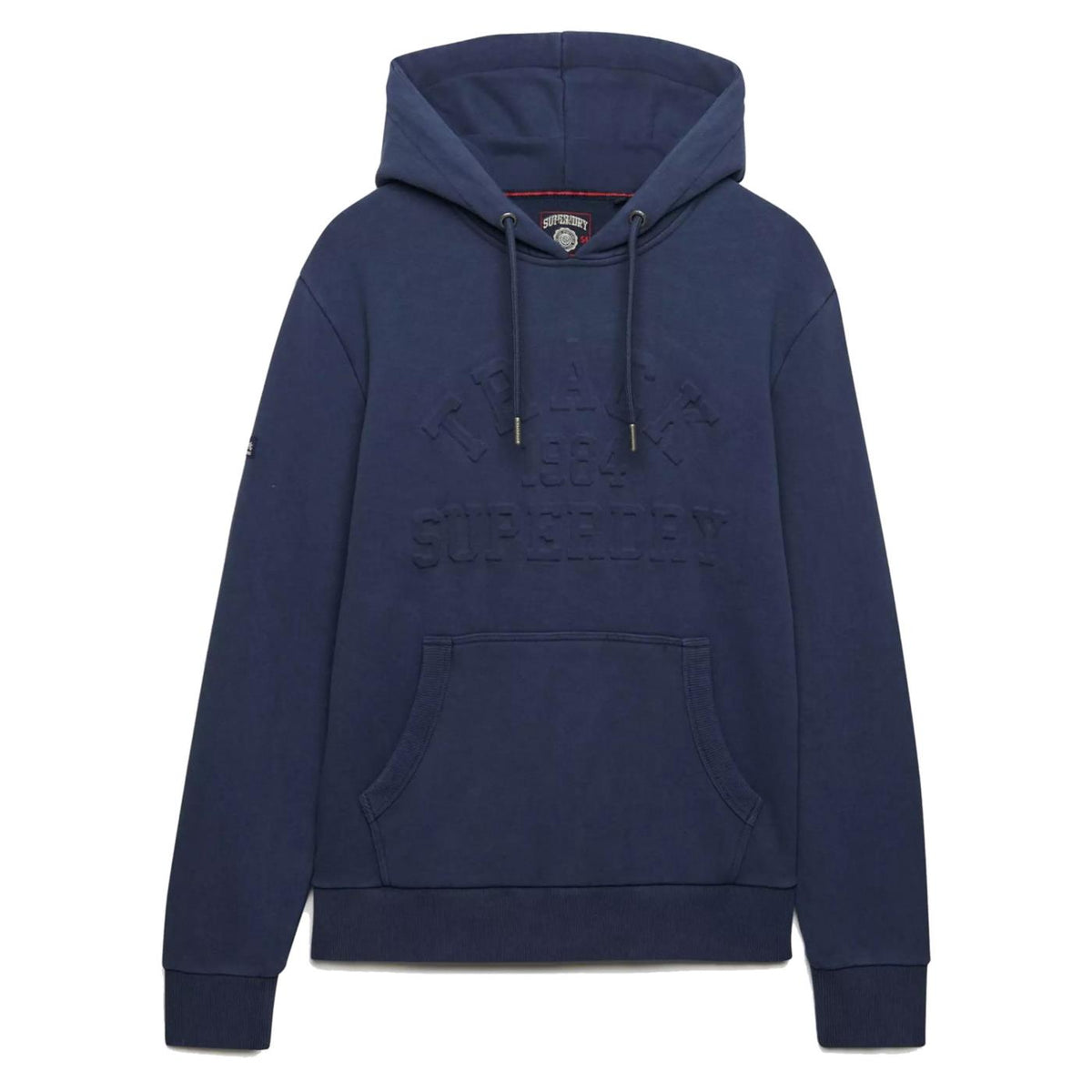 SUPERDRY ATHLETIC EMBOSS RLXD HOOD - Blu - immagine principale