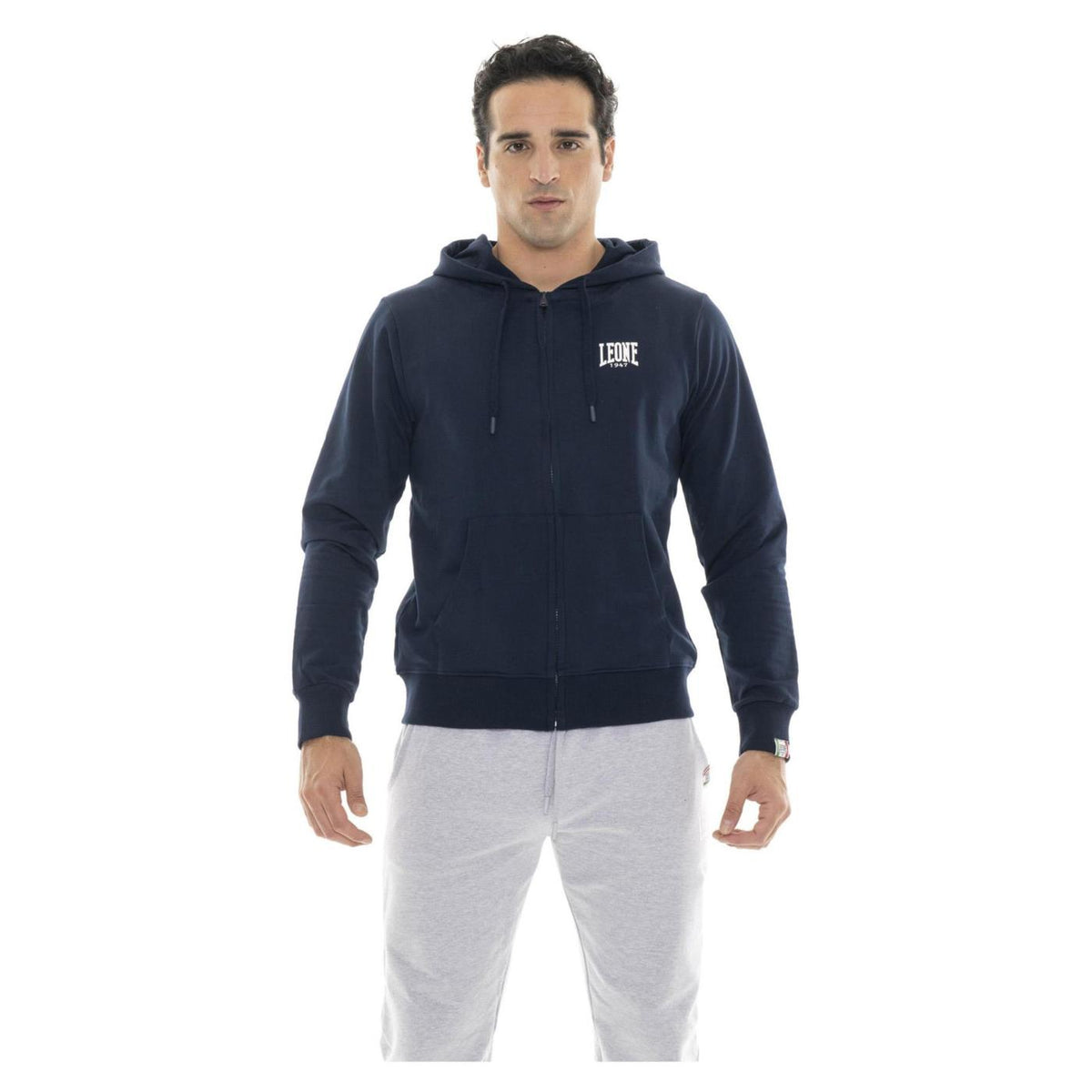 LEONE FELPA BASIC FZ CAPUCCIO - Blu - immagine principale