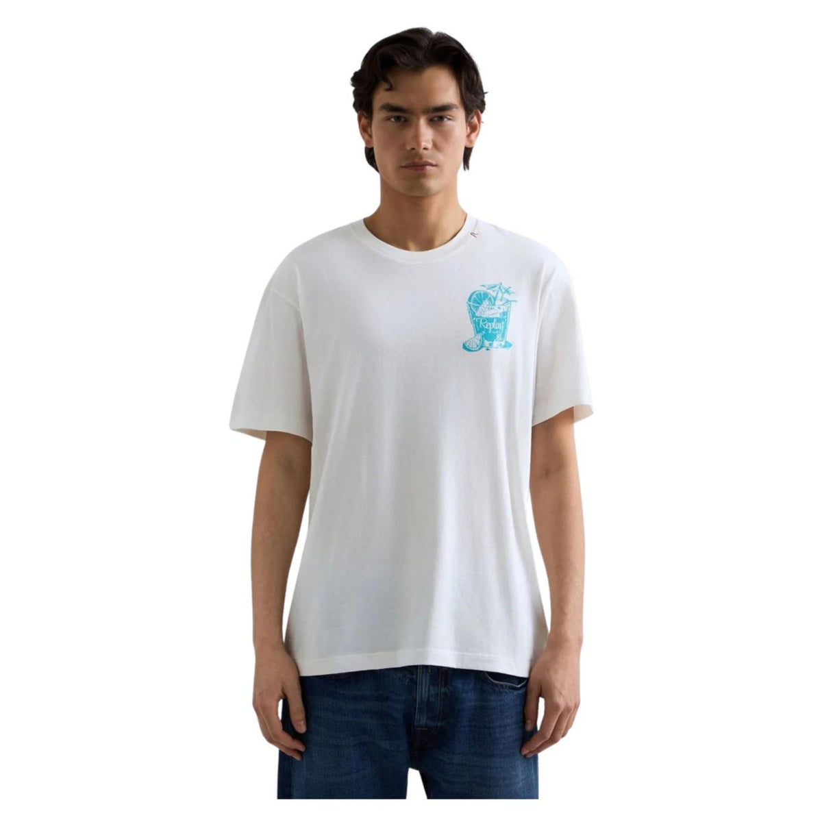 REPLAY T-SHIRT CON STAMPA - Bianco - immagine principale