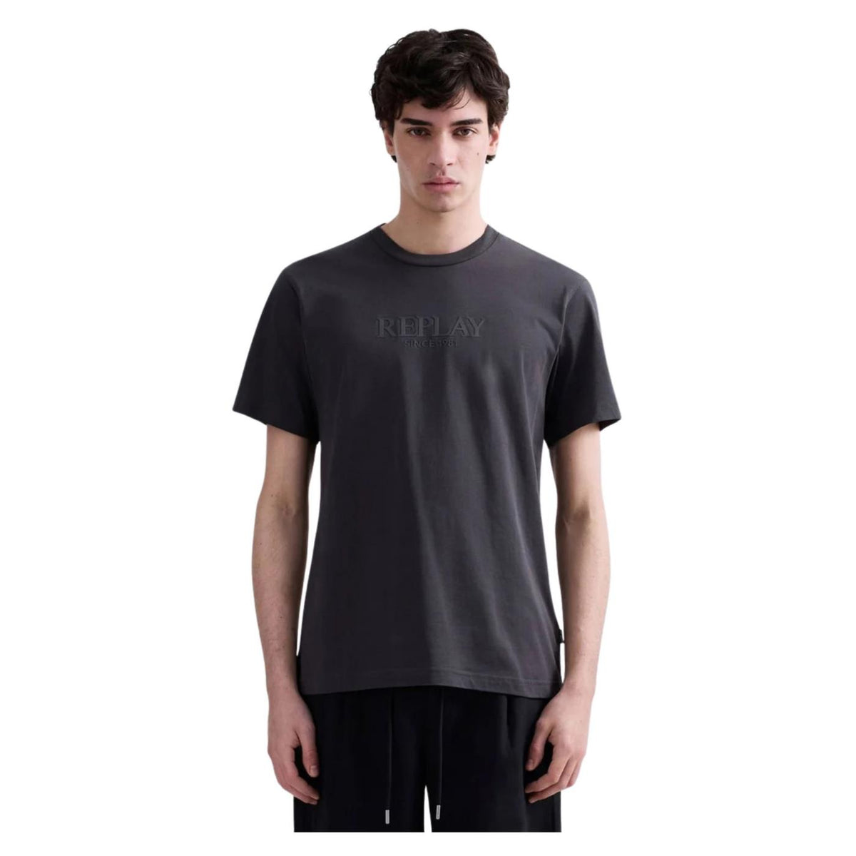 REPLAY T-SHIRT JERSEY - Grigio scuro - immagine principale