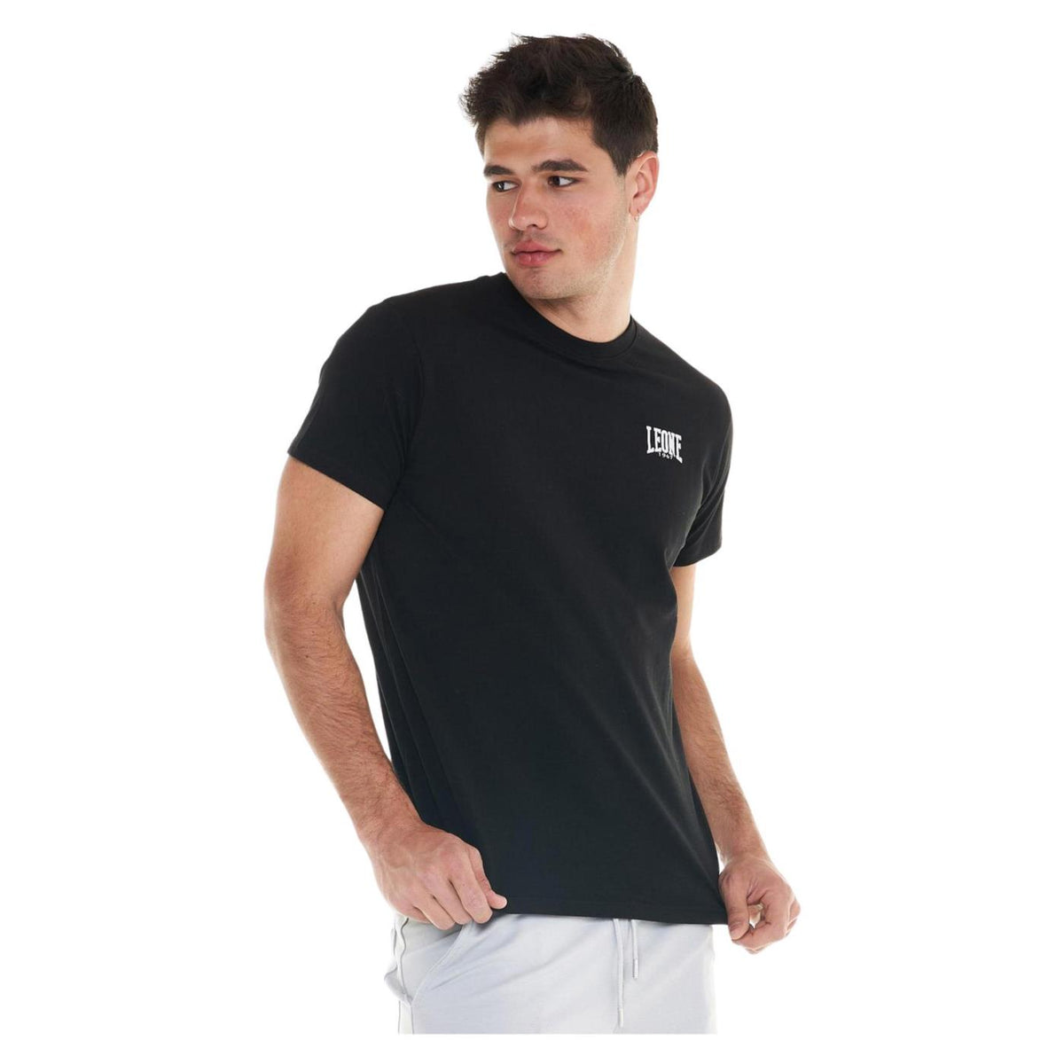 LEONE T-SHIRT JERSEY STRETCH - Nero - vista 3