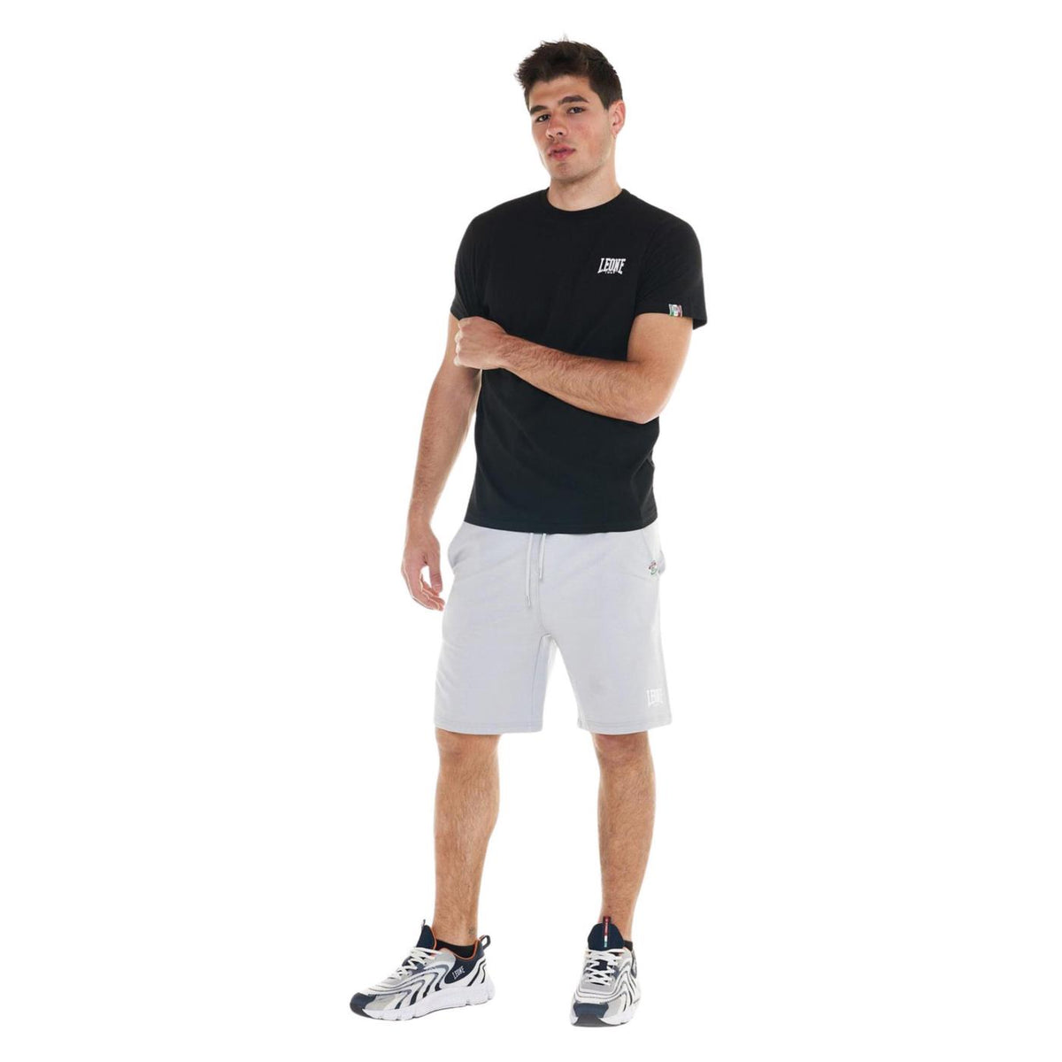 LEONE T-SHIRT JERSEY STRETCH - Nero - vista 4