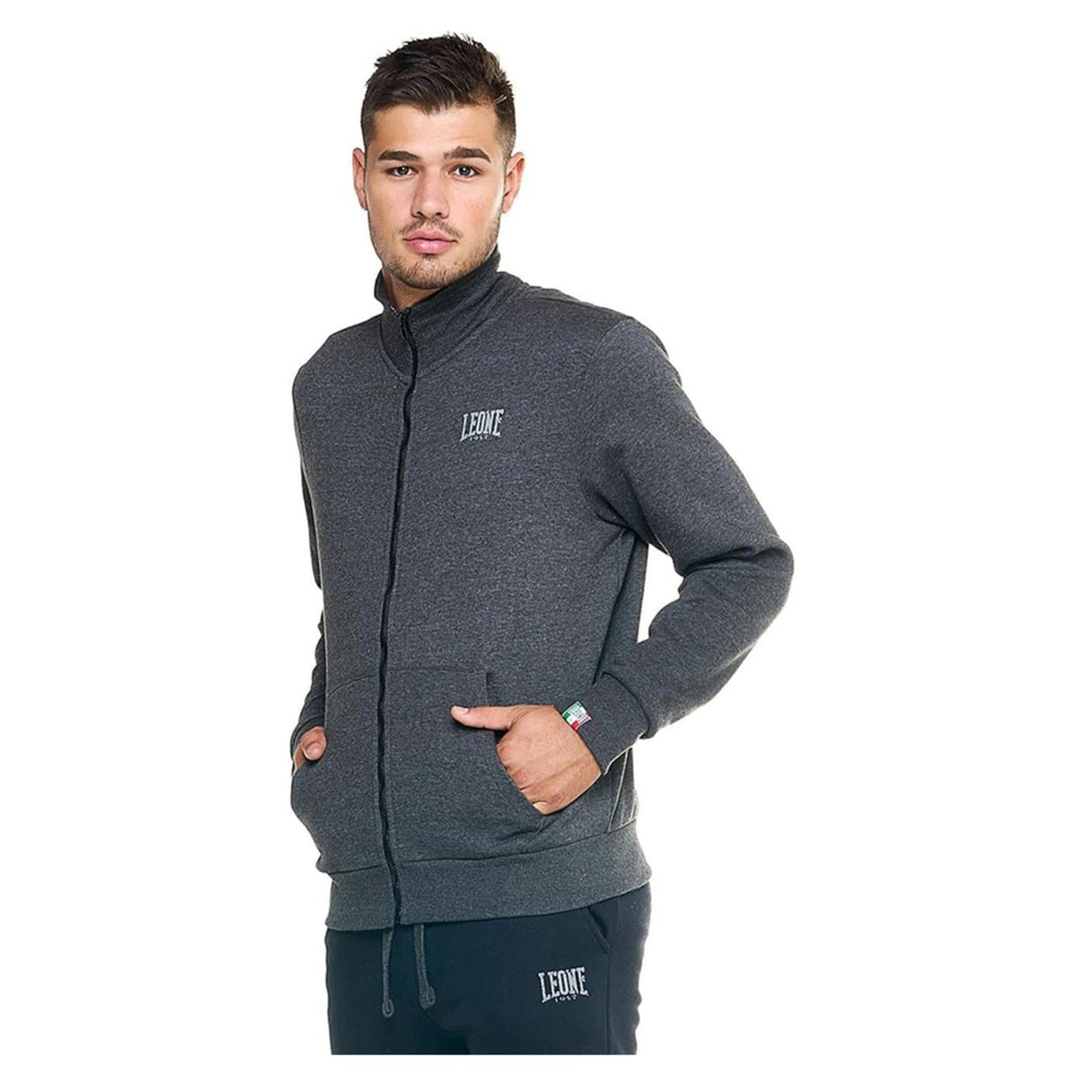 LEONE TUTA FELPATA ZIP LUNGA