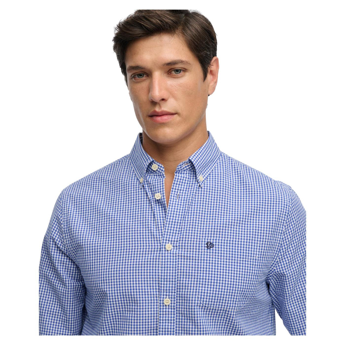 SUPERDRY PREPPY POPLIN LS SHIRT - Blu - vista 3