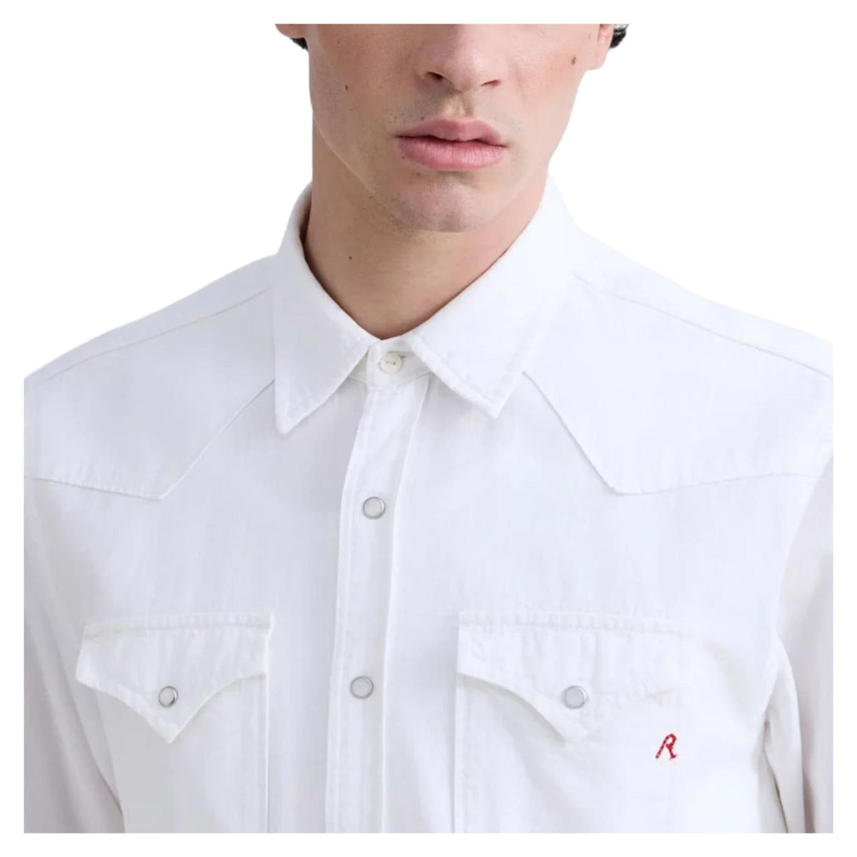 REPLAY CAMICIA WESTERN - Bianco - vista 3