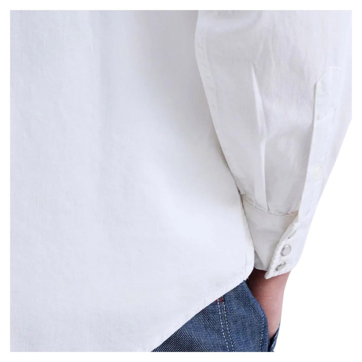 REPLAY CAMICIA WESTERN - Bianco - vista 4
