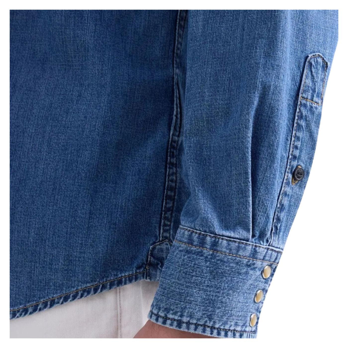 REPLAY CAMICIA WESTERN IN DENIM - Denim - vista 4