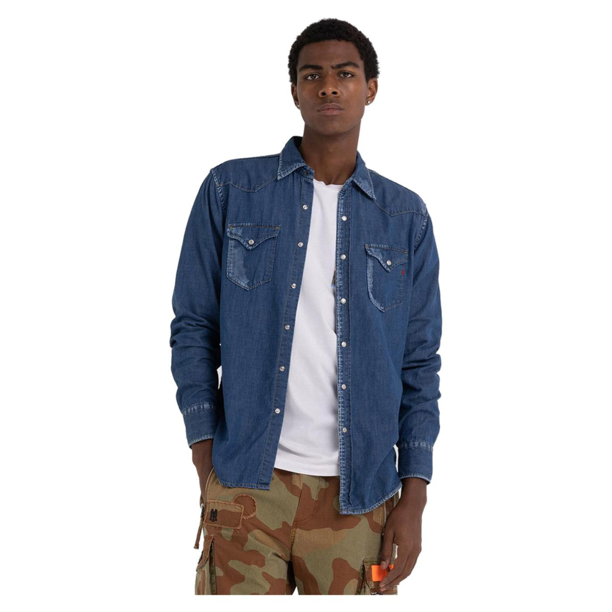 REPLAY CAMICIA UOMO - Denim - immagine principale