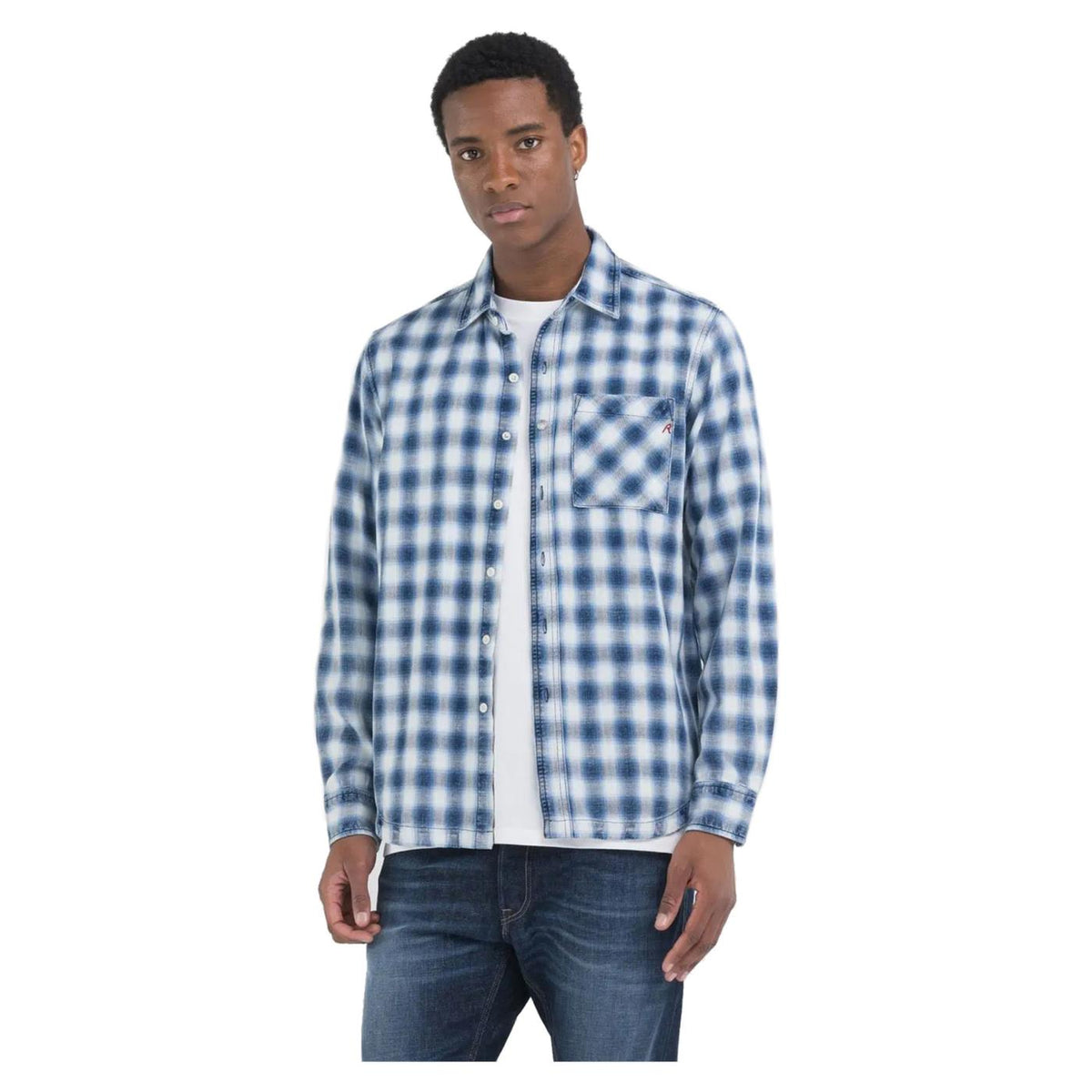 REPLAY CAMICIA CHECK REGULAR FIT