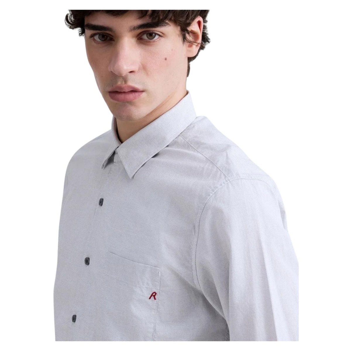 REPLAY CAMICIA ML UOMO - Grigio chiaro - vista 3
