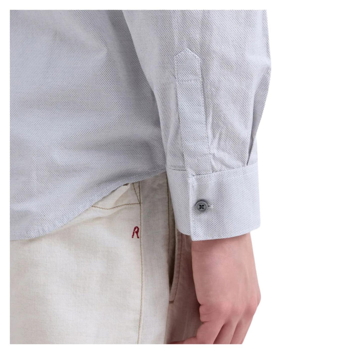 REPLAY CAMICIA ML UOMO - Grigio chiaro - vista 4