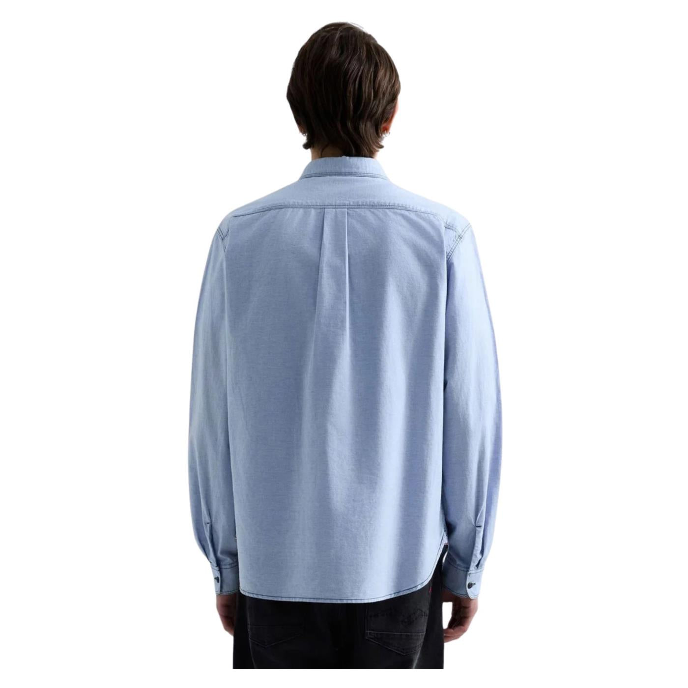 REPLAY CAMICIA ML CON TASCHE - Denim - vista 2
