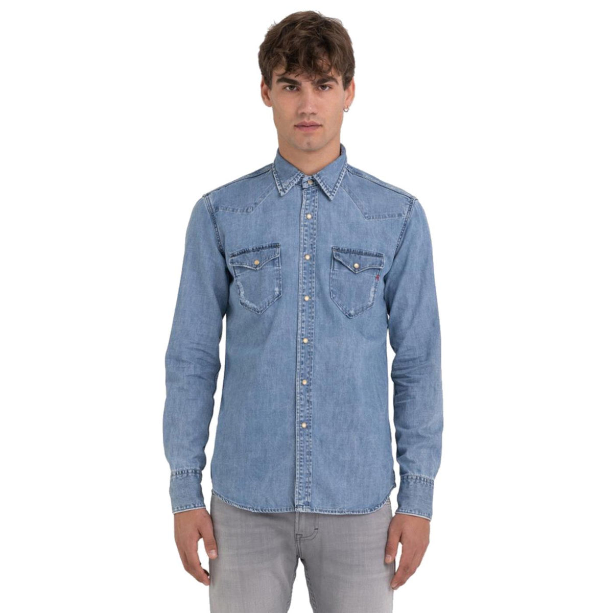 REPLAY CAMICIA UOMO - Denim - immagine principale